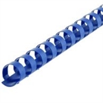 19 Ring Plastic Comb Binding (100/Box) - 1" - Blue