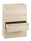 Tennsco 42" Retractable Door 4-Drawer Lateral File