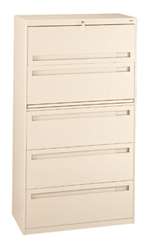 Tennsco 36" 5-Drawer Combination Lateral File