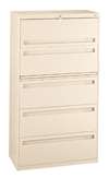 Tennsco 42" Retractable Door 5-Drawer Lateral File