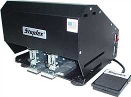 Staplex S-620NFS Special Foot Switch Double Header Electric Stapler