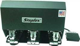 Staplex S-630NFS Special Foot Switch Triple Header Electric Stapler