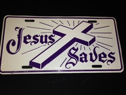 Jesus Saves License Plate