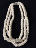 White Chip Necklace 16"