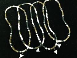 Coco Bead Necklace W/ Shark Tooth 18 inch