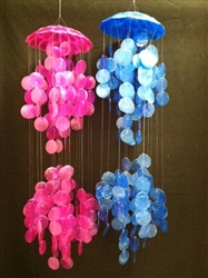 Two Drop Capiz Chime Astd. Colors