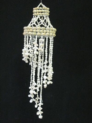 White Moon Shell Spiral Windchime