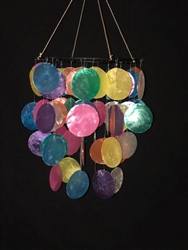 Multi Colored Capiz Chandelier