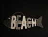 Wood Beach Fish Sign  16"