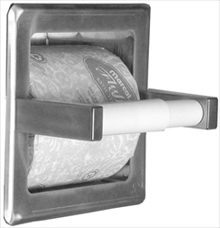 Recessed Toilet Paper Holder - with storage, bright polished