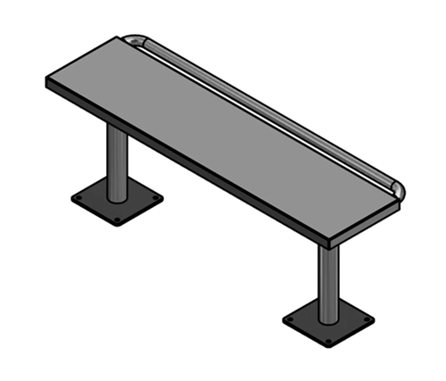 Detention Bench with Handcuff Bar