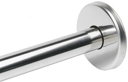 1" Formed, Round Snap-on Concealed Wall Flange w/ Collar, Satin Stainless Finish - 3" Dia.