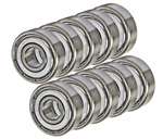 10 Bearing 4x8 Shielded 4x8x3 Miniature Ball Bearings