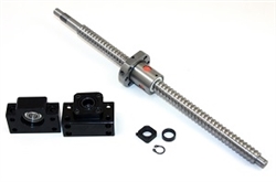 25" inch Travel Stroke16mm Anit-Backlash Ballscrew set with Nut and Bearing Supports