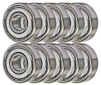 608ZZ Shielded 8x22x7 Miniature Bearing Pack of 10