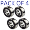 6205-2RS Ball Bearing Dual Sided Rubber Sealed Deep Groove (4PCS)  25x52x15