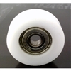8mm Bore Bearing with 30mm White Plastic Tire 8x30x10mm