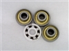 Tri Fidget Spinner Bearing Kit : Full Ceramic ZrO2 Center Bearing and 3 Extended Shielded Bearings