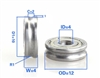 4mm Bore Bearing with 12mm Pulley U Groove Track Roller Bearing 4x12x4mm