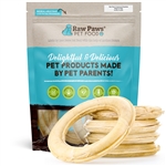 Compressed Rawhide Rings for Dogs, 6" - 5 ct