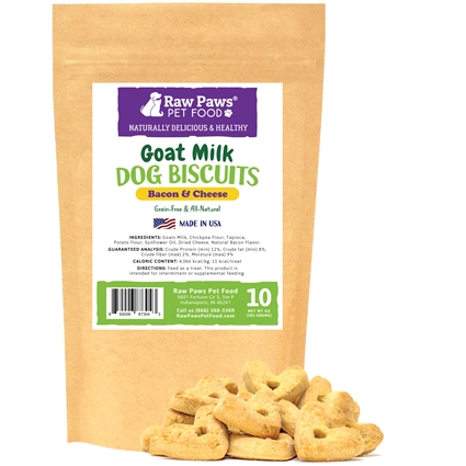 Gourmet Goat Milk Biscuits with Bacon & Cheddar for Dogs, 10 oz