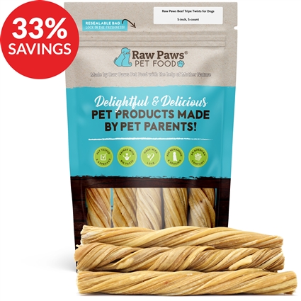 5-inch Beef Tripe Twists (Bundle Deal)