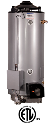 ULN-100-199-AS American Standard 100 Gallon Ultra Low NOx Heavy Duty Commercial Gas Water Heater