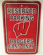 Wisconsin Badgers Sign - Parking