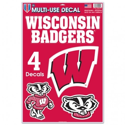 Wisconsin Badgers Window Cling Sheet