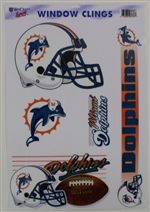 Miami Dolphins Window Cling Sheet