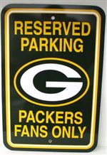 Green Bay Packers Parking Sign