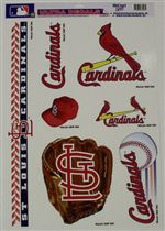 St. Louis Cardinals Window Cling Sheets