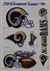 St. Louis Rams Window Cling Sheet