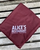 Alice's Fleece Throw Blanket -  Maroon