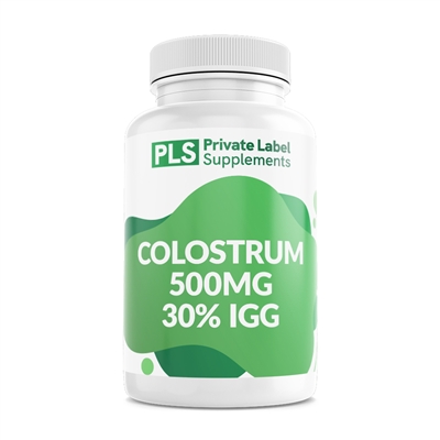 COLOSTRUM 500mg 30% IgG private label white label supplement