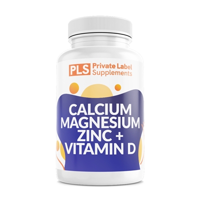 CALCIUM MAGNESIUM ZINC + VITAMIN D private label white label supplement