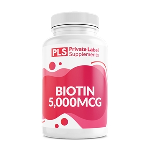 Biotin 5,000 mcg private label white label supplement