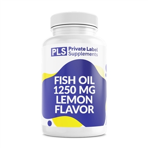 Fish Oil 1250 MG LEMON FLAVOR OMEGA 3 count private label white label supplement