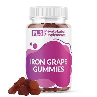 IRON GUMMIES - GRAPE FLAVOR private label white label supplement