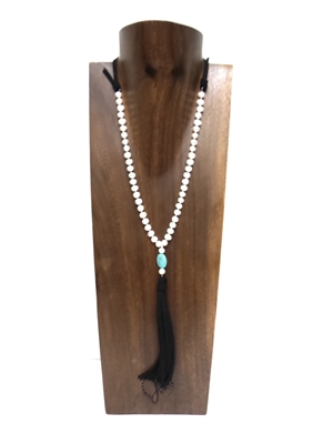 13004-1 Fresh Water Pearl with Tassel Necklace