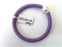 14040570-Purple 925 Silver w/Rubber Bracelet