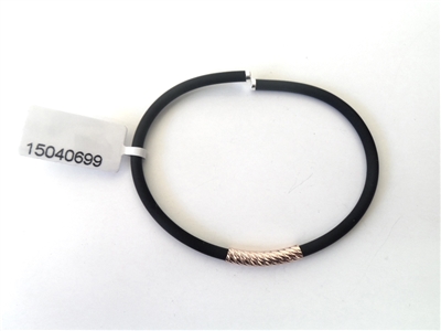 15040699-3  925 Silver w/Rubber Bracelet