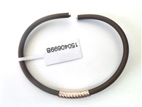 15040699-brown 925 Silver w/Rubber Bracelet
