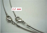 20532 1.2mm Steel Cable w/Rhodium Plated 16" & 18"