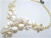 20655 MOP 8 flowers Combo with Single Pearl Necklace