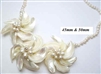 20682 MOP 3 flowers Combo with Single Pearl Necklace