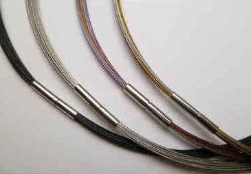 20737 3mm Wire Cable Necklace w/316L 16" & 18"