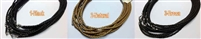 20759 3mm Braid Leather necklace with silver claps 16", 18" & 20"