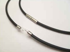 20791 DIY 3mm Rubber Necklace, ready for putting pearl or pendant setting