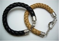 20803 Leather Bracelet with 925 Silver Clasp